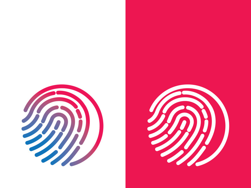 Fingerprint logo vector illustration icon template design