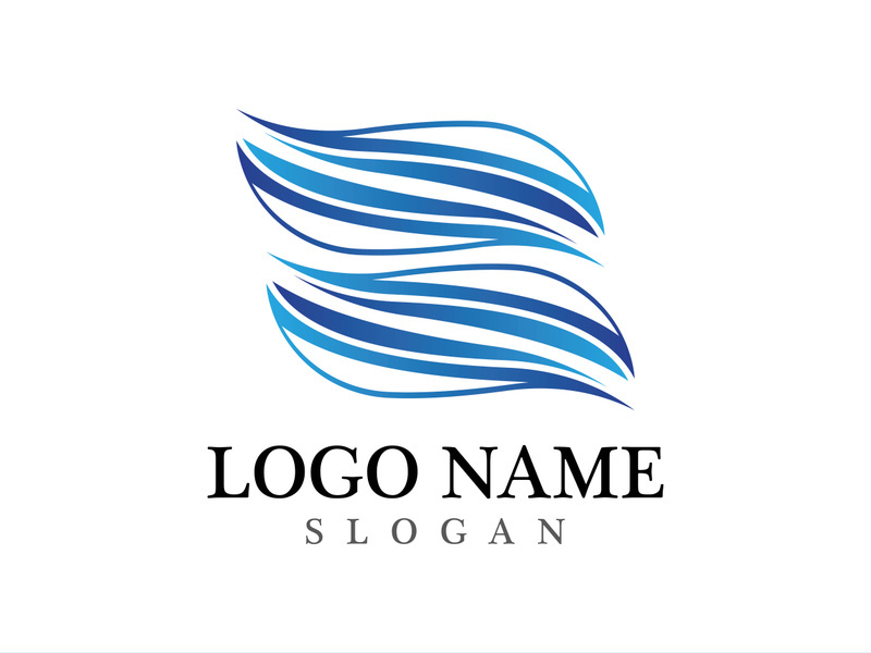 Wave beach vector illustration design logo