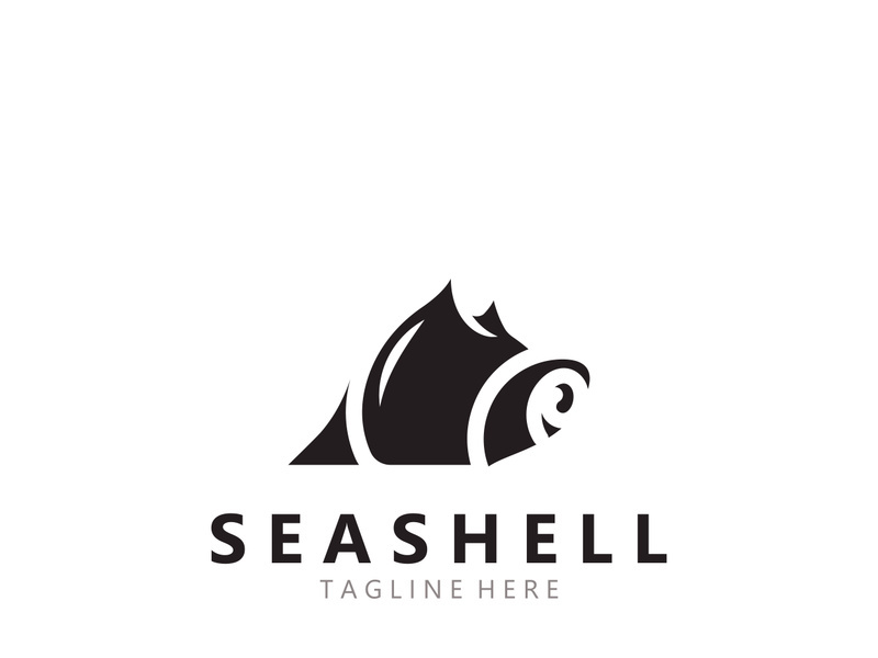 Seashell Logo. Ocean Animals premium quality graphic outline symbols collection