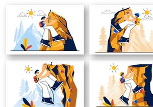 10 Rock Climbing Illustration
