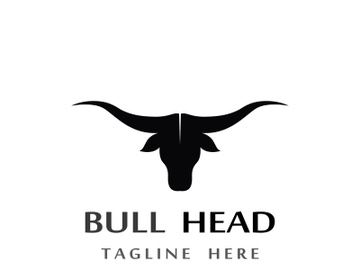 Bull head horns logo design. preview picture