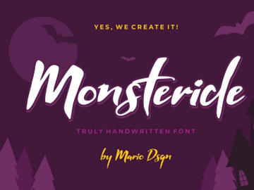 Monsteride Handwritten Font - Free DEMO preview picture
