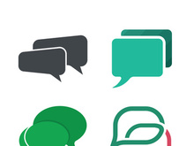 message bubble logo and symbol speech icon illustration