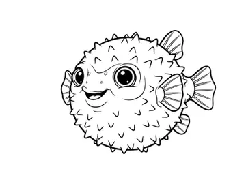 Cute smiling sea creature mascot vector illustration preview picture