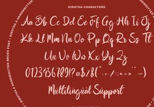 Dirotha - Handwritten Brush Font