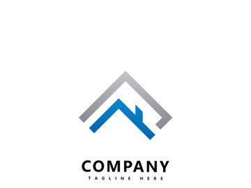 Real estate logo template vector.Abstract house icon preview picture