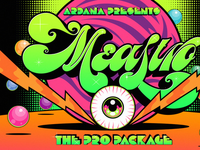 Meastro Pro Pack | Layered Retro Font