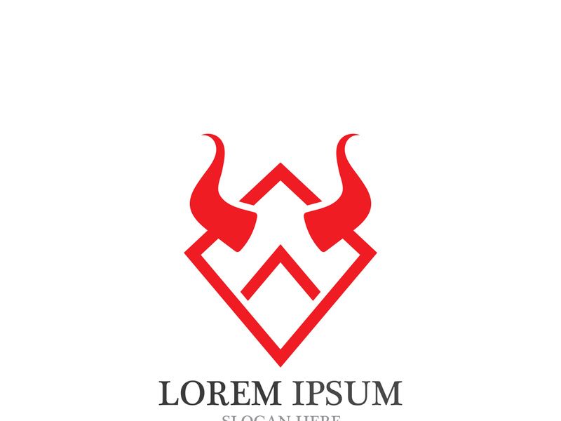 Bull horn logo and symbols template icons app