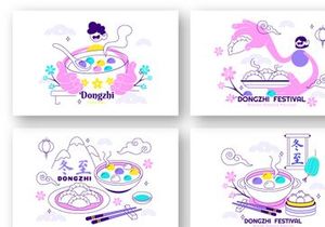 8 Dongzhi Festival Vector Illustration