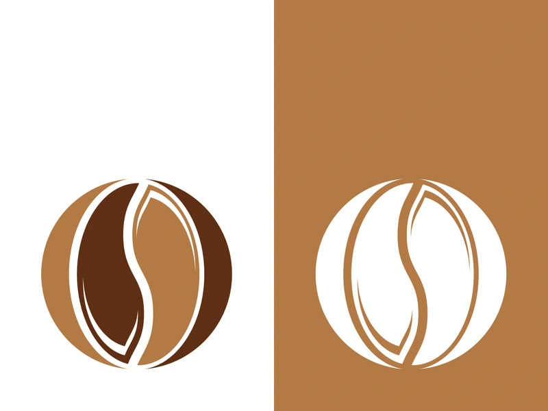 Coffee bean icon vector illustration template