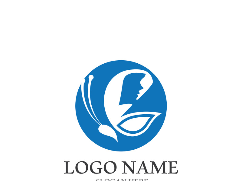 Fresh lavender flower logo vector flat design