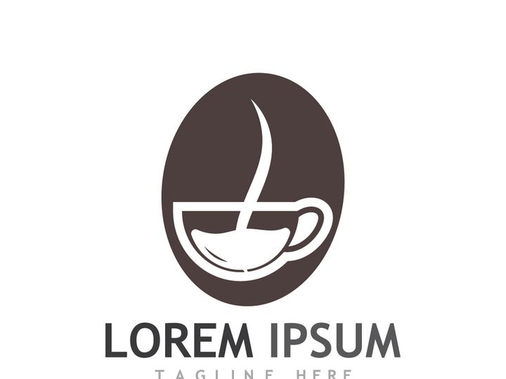 Creative coffee bean logo design.