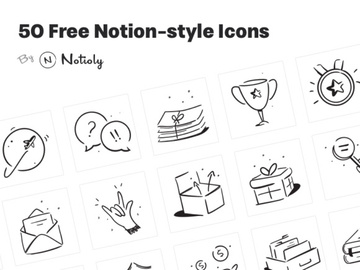 50 Free Notion-style icons preview picture