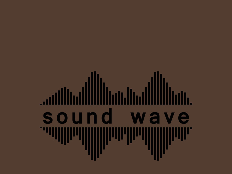 Sound waves logo background modern music vector image