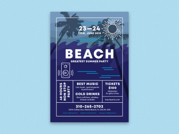 Beach Poster Template preview picture