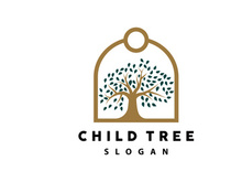 Tree Logo, Life Balance Education Vector