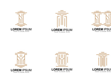 Pillar Logo, Law Design, Building Construction Pillar Vector, Product Brand Illustration Icon preview picture