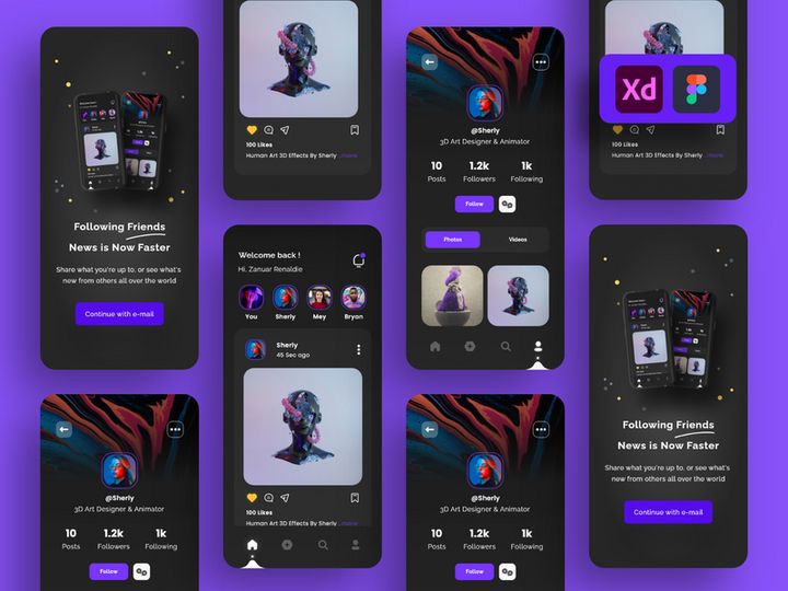 Instagram Social Media App UI Kits preview picture