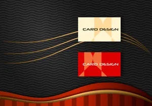 bundle 5 luxury black and red business card mock-ups