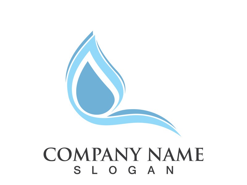 Water drop logo icon illustration template design