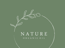 Hand drawn Botanical logo,leaf and natural olive fruit .Herbal, olive oil,cosmetic or beauty.