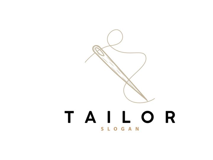 Tailor Logo, Needle and Thread Vector