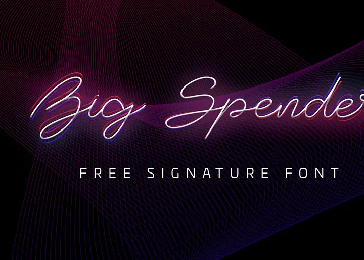 Big Spender Free Signature Font