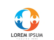 Community of people logo design with creative idea.
