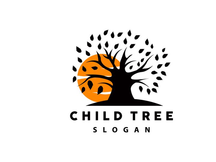 Tree Logo, Life Balance Education Vector