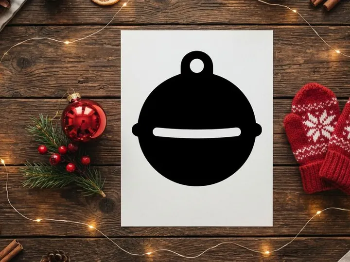 Christmas Bell Icon for Holiday Decorations and Seasonal Themes