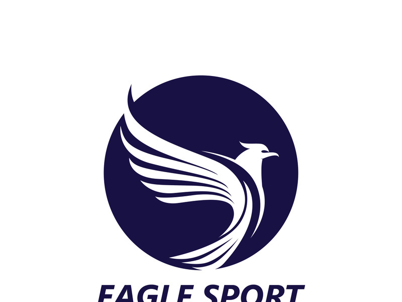 Eagle wing logo design vector image template