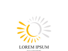 Yellow Sun Vector Logo Template eps