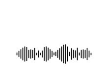 Sound waves vector illustration design template