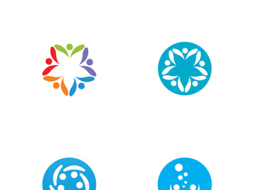 people community logo design with creative idea. preview picture