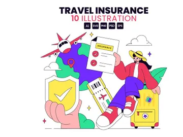 10 Travel Insurance Illustration preview picture