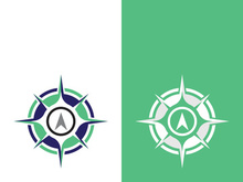 Compass logo template vector icon illustration design
