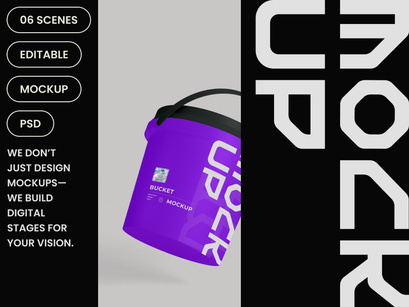 Plastic Bucket Mockup