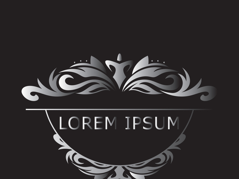 Luxury Logo template flourishes elegant ornament Fashion vector illustration