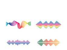 Sound waves set vector illustration icon design
