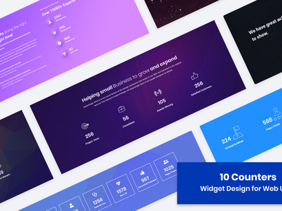 10 Statistics/Counter Widget Design for Web-UI Kit