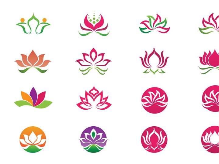 Lotus flower Nature health logo