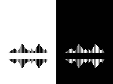 Sound waves logo background modern music vector image preview picture