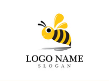 Bee logo vector icon illustration design