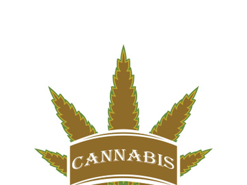 Mariuhana leaf symbol, marijuana or hemp icon, cannabis medical sign, weed drug vector illustration preview picture