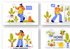 10 Home Gardening Illustration