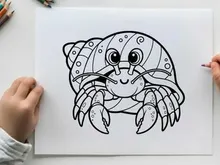 Cute cartoon crab mascot vector illustration flat design
