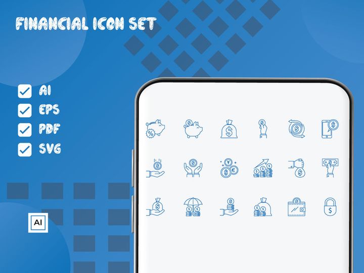 Financial icon set