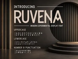 RUVENA – Modern Experimental Display Font preview picture