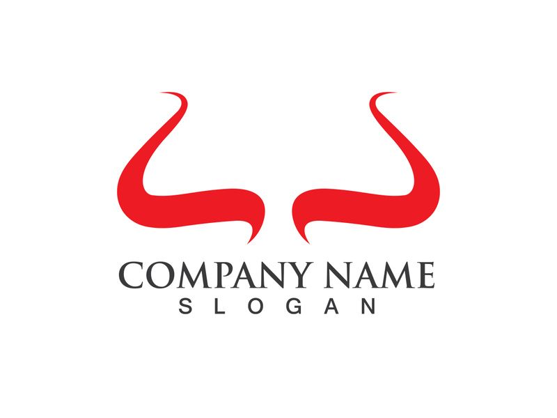 Devil horn vector icon logo design illustration template