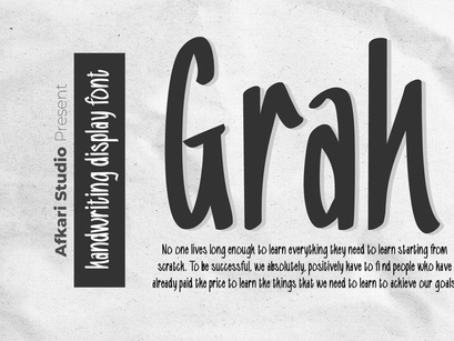 Grah Handrwitten Display Font